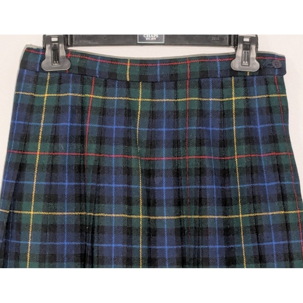 Vintage Pendleton Smith Tartan Plaid Pleated Skirt Dark Academia Preppy 29x29 - Picture 3 of 7